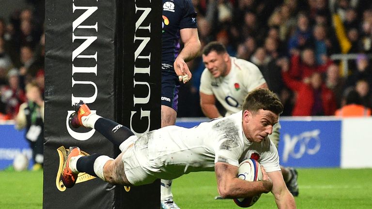 George Ford scores last-minute try against Scotland 