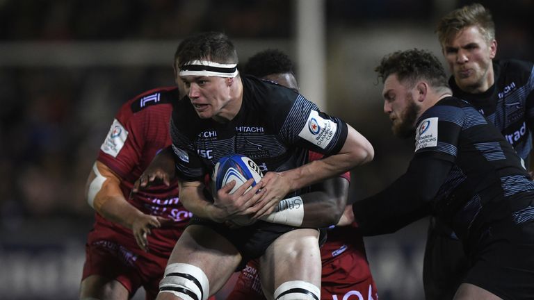 Glen Young during the Champions Cup match between Newcastle Falcons and Toulon at Kingston Park on January 18, 2019 in Newcastle upon Tyne, United Kingdom.