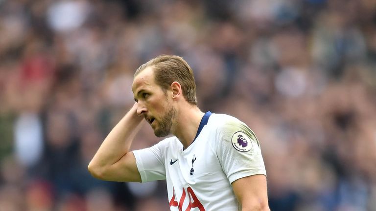 Harry Kane during the Premier League match between Tottenham and Arsenal