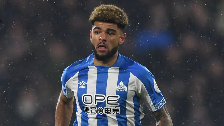 Philip Billing of Huddersfield during the Premier League match between Huddersfield Town and Newcastle United at John Smith&#39;s Stadium on December 15, 2018 in Huddersfield, United Kingdom. 