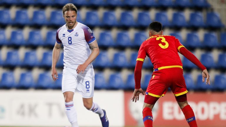 Birkir Bjarnason scored the opener for Iceland in their win over Andorra