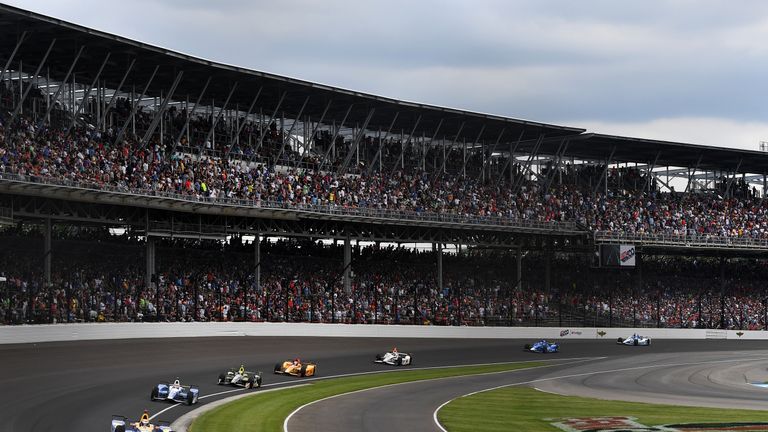 during the 101st Indianapolis 500 at Indianapolis Motorspeedway on May 28, 2017 in Indianapolis, Indiana.