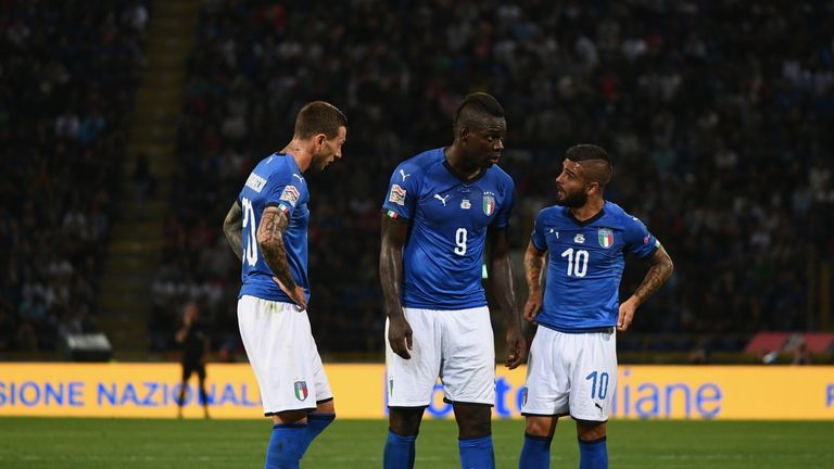 Mario Balotelli during the UEFA Nations League A group three match between Italy and Poland at Stadio Renato Dall'Ara on September 7, 2018 in Bologna, Italy.