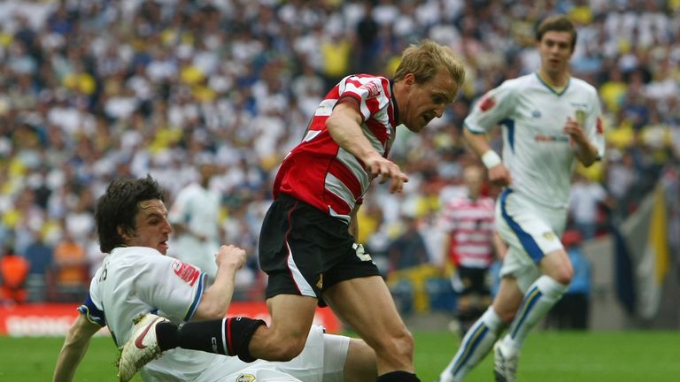 during the Coca Cola League 1  Playoff Final match between Leeds United and Doncaster Rovers at Wembley Stadium on May 25, 2008 in London, England.