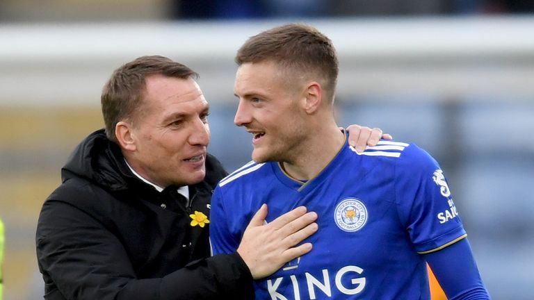 Brendan Rodgers and Jamie Vardy