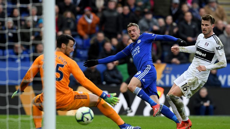 Vardy continued his scoring run against Fulham