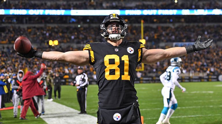 Jesse James caught nine touchdowns in four seasons in Pittsburgh