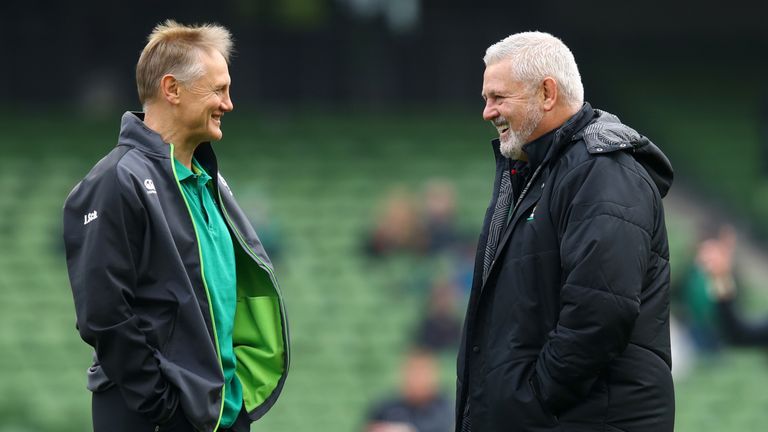 Joe Schmidt (L) and Warren Gatland