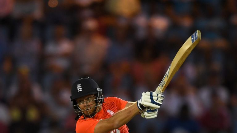 Jonny Bairstow opened the batting for England against Windies in the first T20