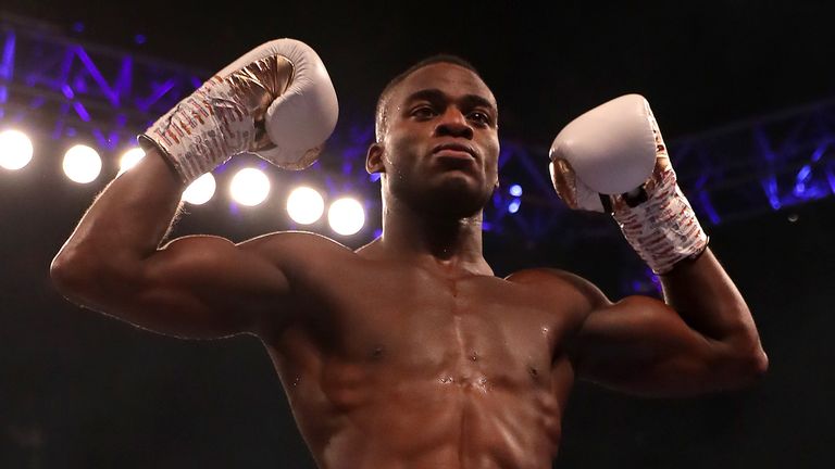 Joshua Buatsi celebrates victory over Renold Quinlan after the WBA International Light-Heavyweight Championship title fight between Joshua Buatsi and Renold Quinlan at The O2 Arena on December 22, 2018 in London, England.