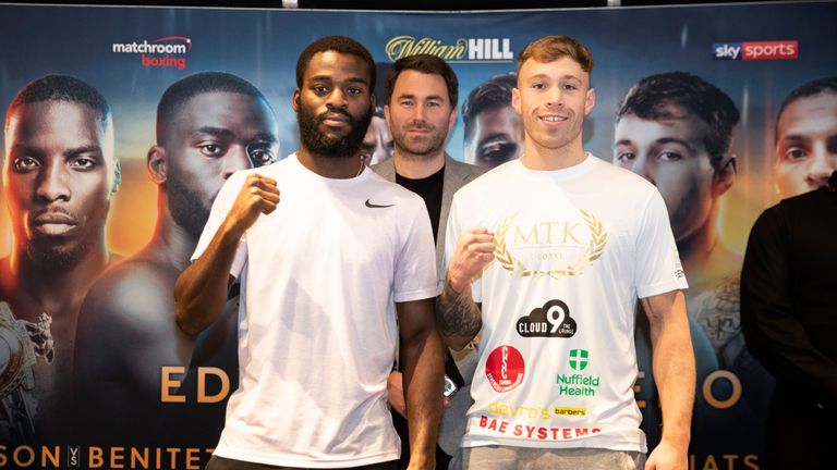 Joshua Buatsi pose for the cameras ahead of their clash for the vacant British light heavyweight title