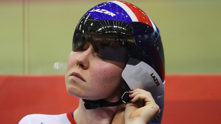 Katie Archibald on Day 3 of the European Championships Glasgow 2018 in the  Track Cycling at Sir Chris Hoy Velodrome on August 4, 2018 in Glasgow, Scotland.