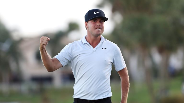 Keith Mitchell celebrates his Honda Classic victory