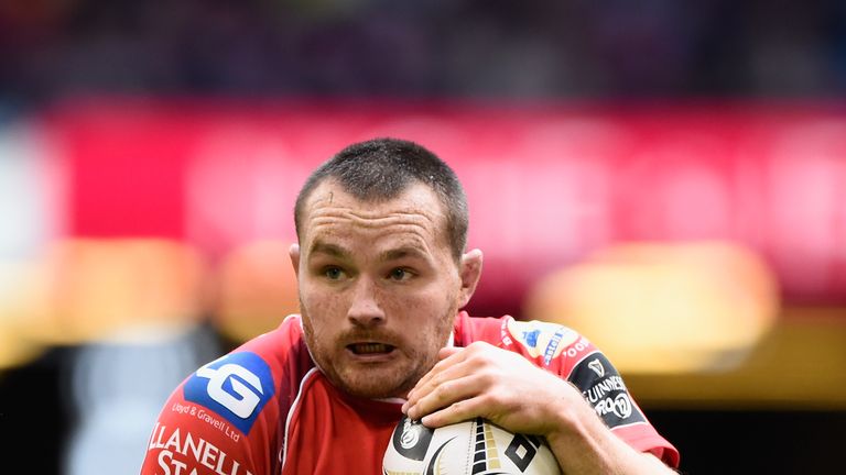 during the Guinness Pro 12 match between Newport Gwent Dragons and Scarlets at Principality Stadium on April 30, 2016 in Cardiff, United Kingdom.