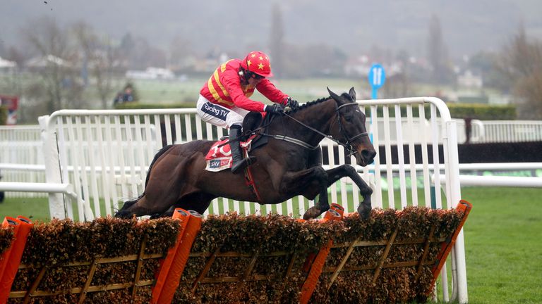 Klassical Dream ridden by jockey Ruby Walsh on the way to winning the Sky Bet Supreme Novices' Hurdle
