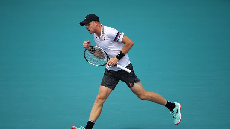 Kyle Edmund reached the last 16 of the Miami Open with a straight sets win over Milos Raonic