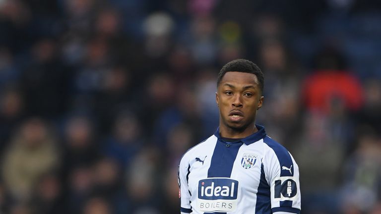 Kyle Edwards during the FA Cup Third Round match between West Brom and Wigan at The Hawthorns on January 5, 2019 in West Bromwich, United Kingdom.