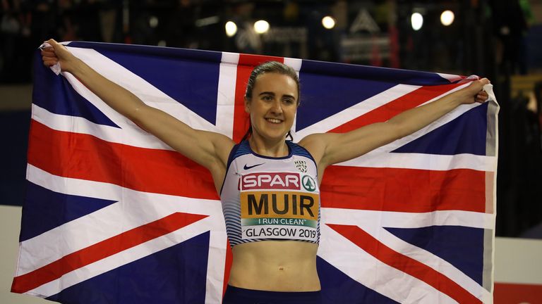 Laura Muir became first athlete to win back-to-back European Indoor double gold