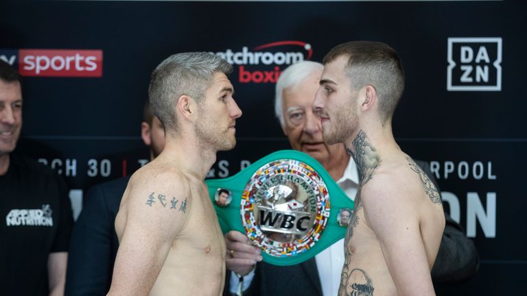 Liam Smith and Sam Eggington Weigh In ahead of their fight on saturday night the M&S Bank Arena, Liverpool.