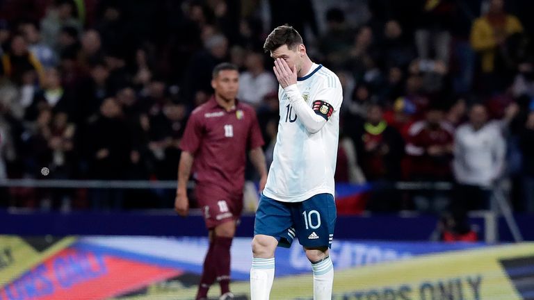 Lionel Messi lost his first game against Venezuela on his return to the Argentina squad