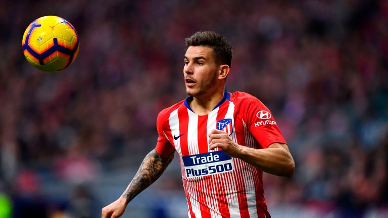 Lucas Hernandez in action for Atletico Madrid 