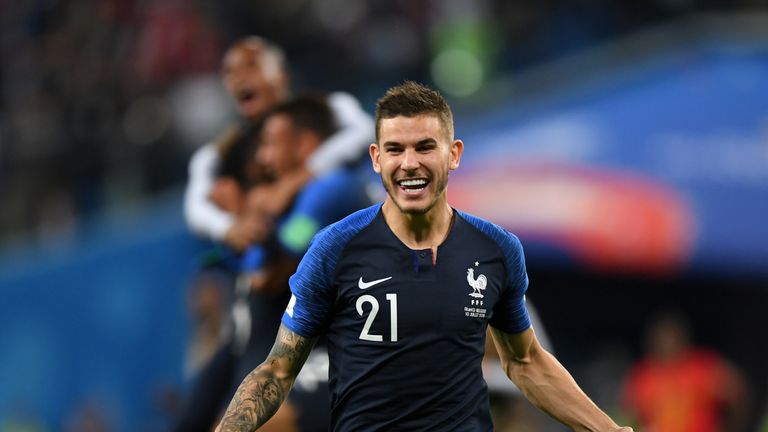 Lucas Hernandez during the 2018 FIFA World Cup Russia Semi Final match between Belgium and France at Saint Petersburg Stadium on July 10, 2018 in Saint Petersburg, Russia.