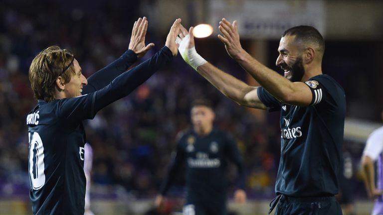 Luka Modric and Karim Benzema both scored in the Real Madrid win