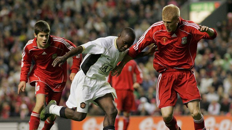 Febian Brandy in FA Youth Cup action against Liverpool in 2007