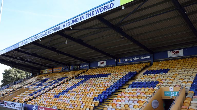 General view of Mansfield Town's stadium, Field Mill, currently known as One Call Stadium
