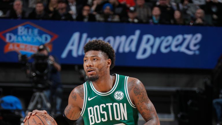 The NBA says Marcus Smart has been fined guilty of  "repeated acts of unsportsmanlike conduct "