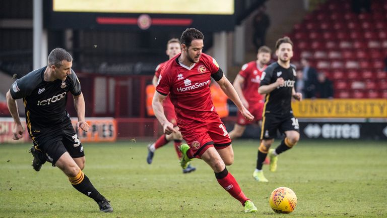 Matt Jarvis of Walsall in action against Bradford [Credit: Walsall FC]