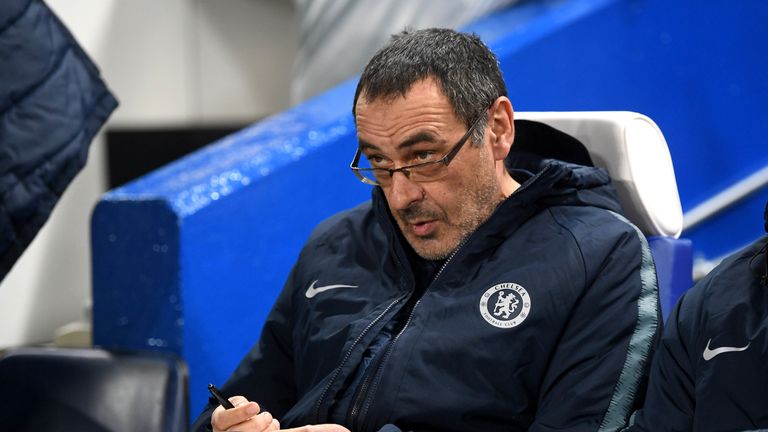 Maurizio Sarri led his Chelsea side to a third straight win on Thursday night