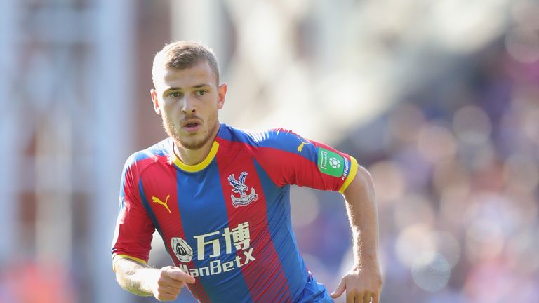 Max Meyer in action in his first season at Crystal Palace at Selhurst Park.
