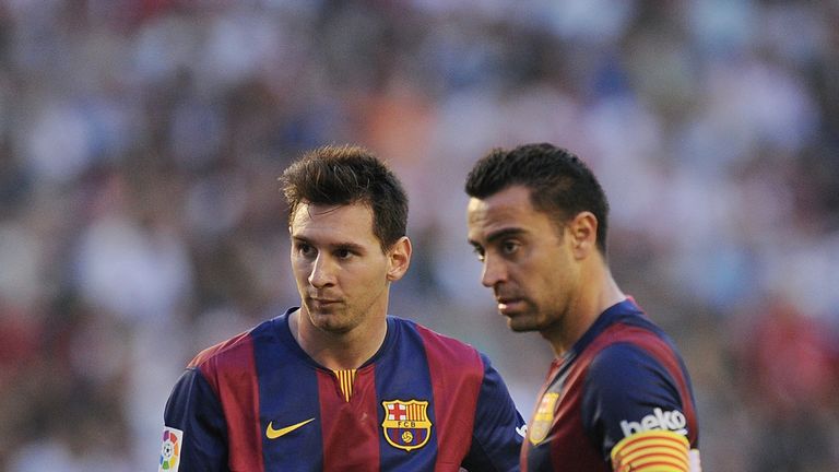 Xavi and Lionel Messi played alongside each other for 11 seasons at Barcelona.