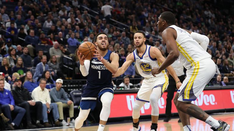 Minnesota Timberwolves against Golden State Warriors in the NBA