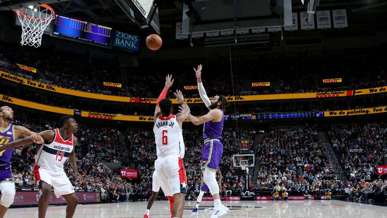 Washington Wizards against Utah Jazz in the NBA