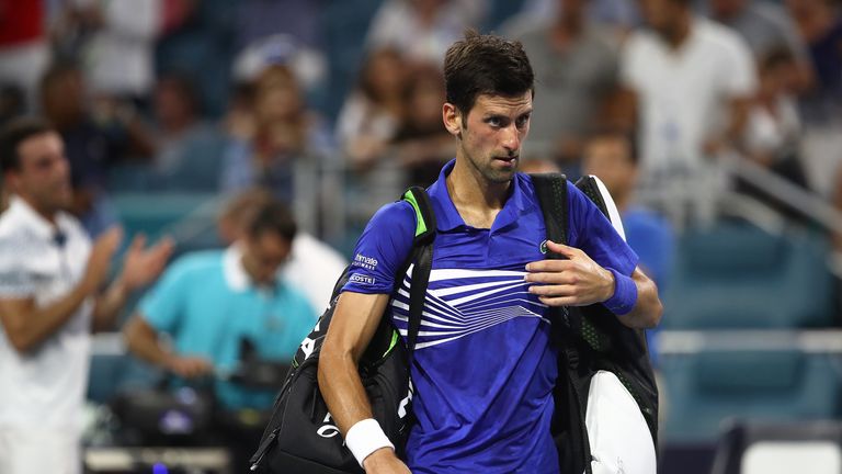 Novak Djokovic suffered a shock exit in the Miami Open to Roberto Bautista Agut