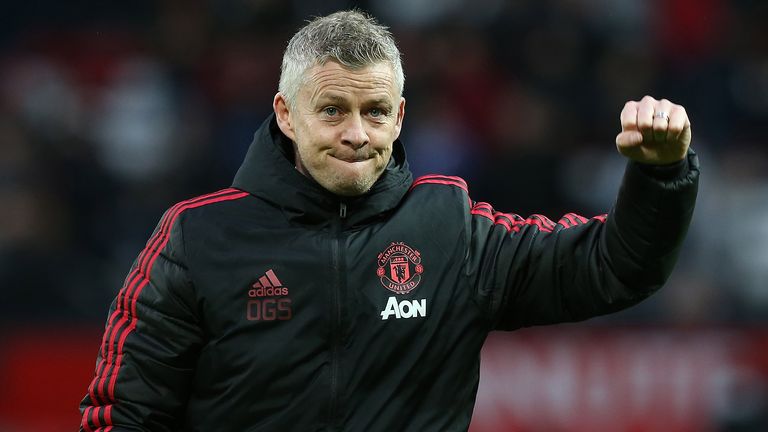 Manchester United Manager Ole Gunnar Solskjær walks off the pitch after the Premier League match between Manchester United and Southampton FC at Old Trafford on March 02, 2019 in Manchester, United Kingdom.