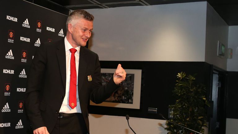 Ole Gunnar Solskjaer during his unveiling as Manchester United manager