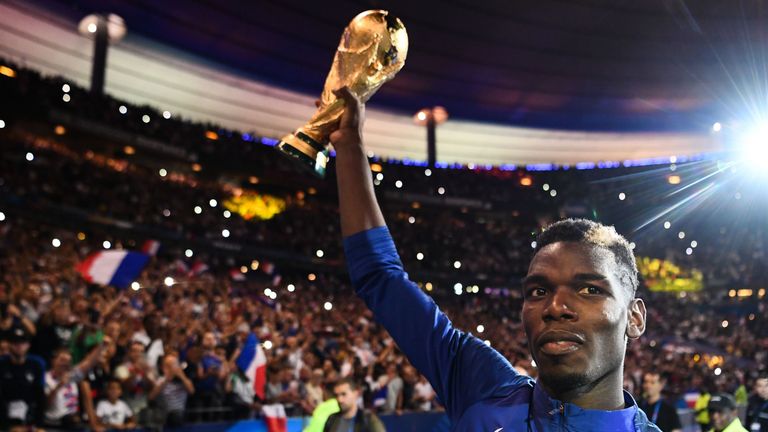 Pogba  played a key role as France won the World Cup in 2018