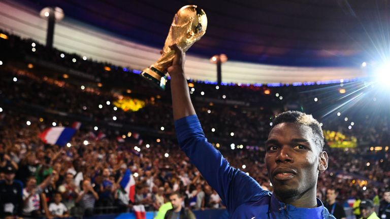 Pogba played a key role as France won the World Cup in 2018