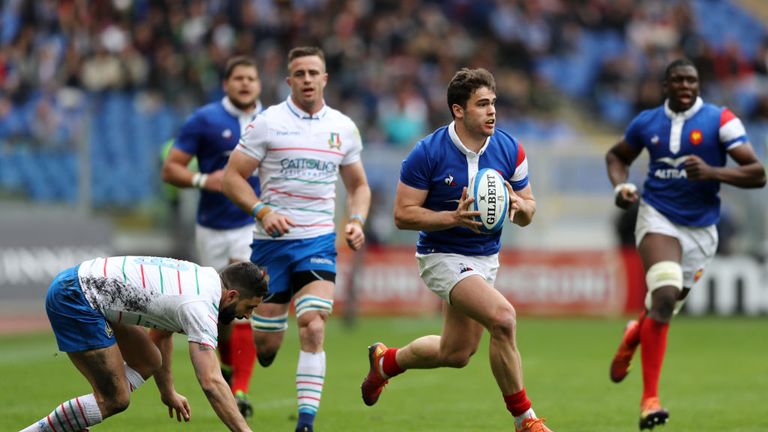 Damian Penaud scored France's final try to finish their tournament with a victory in Rome