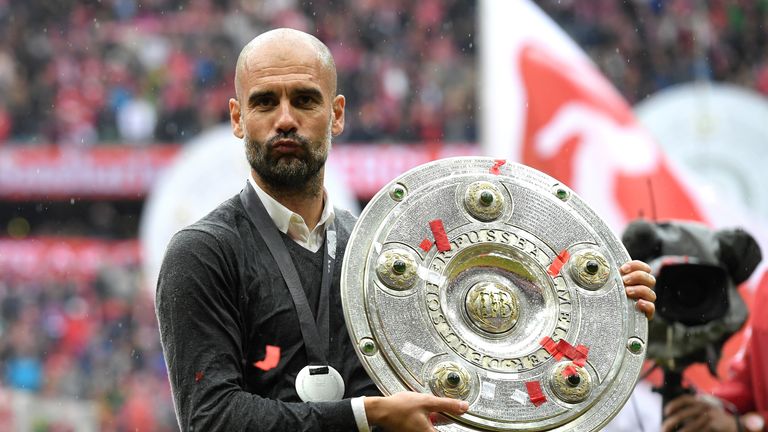 Guardiola won three Bundesliga titles, but couldn't guide Bayern to the Champions League