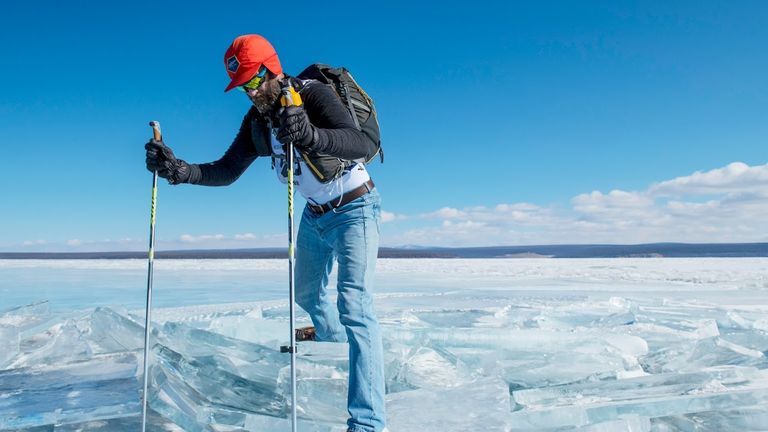 Peter Messervy-Gross did manage to source some crampons for his brogues