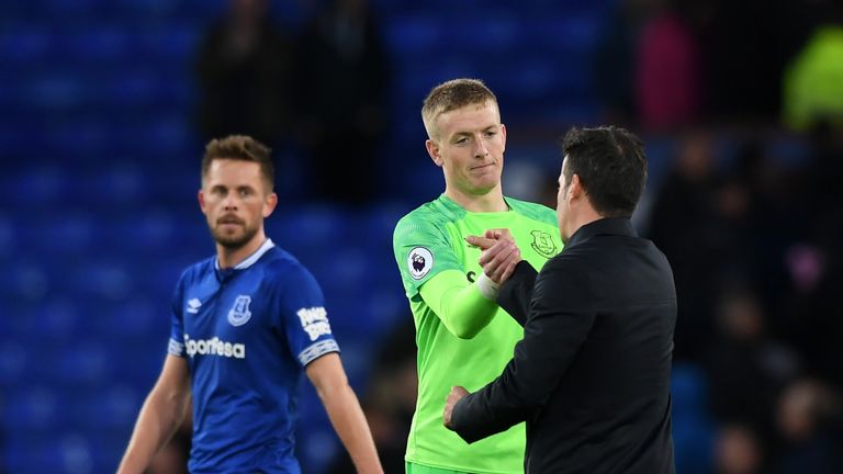 Marco Silva says he is working with Jordan Pickford to &#39;keep growing his emotional balance&#39;