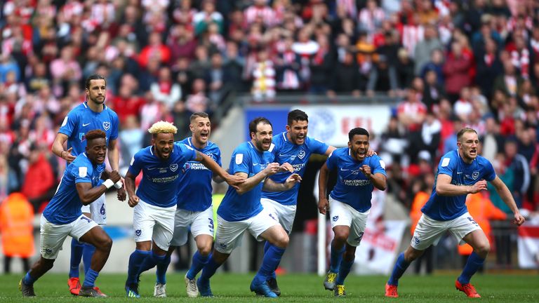 Portsmouth won the Checkatrade Trophy on penalties following a dramatic 2-2 draw after extra-time