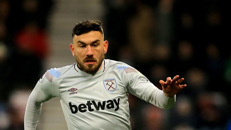 West Ham United's Robert Snodgrass in action against Bournemouth in the Premier League