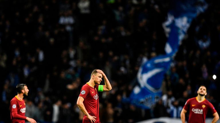 Roma were knocked out the Champions League by Porto on Wednesday