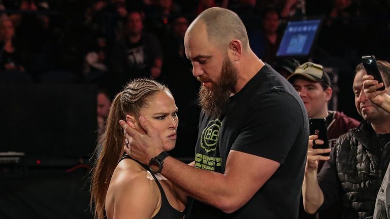 Ronda Rousey's husband Travis Browne was used in an on-screen capacity for the first time this week