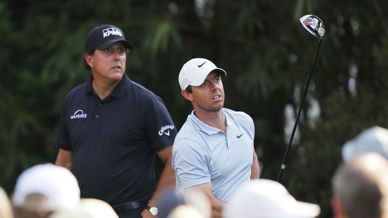 Rory McIlroy and Phil Mickelson, Players Championship R1